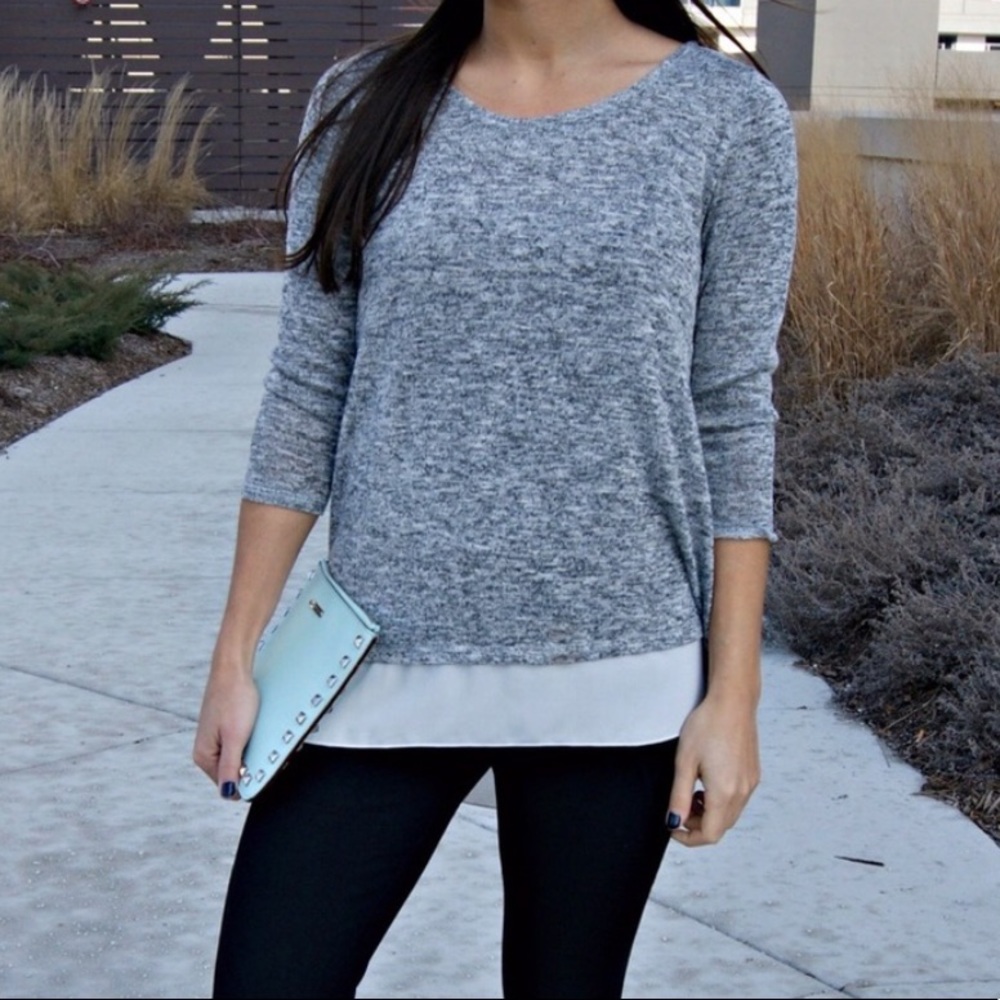 The Limited Sporty Layered Sweater